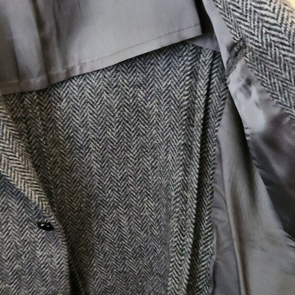 Jack Robbins 60s Vintage Classic Herringbone Tweed Sport Coat Size 43L - Picture 6 of 7